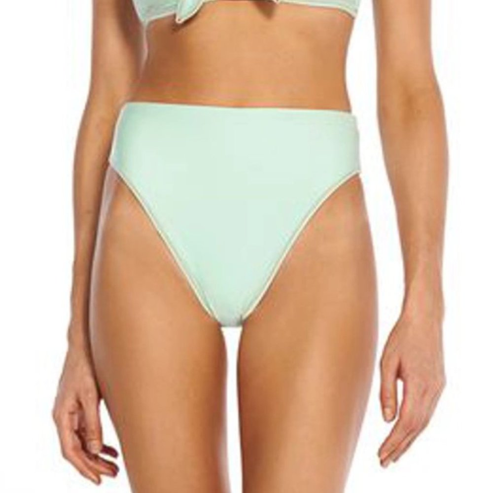 NWT Women's VIX PAULA HERMANNY, Gigi, Mint Green Hi-Rise Bikini Briefs, 8